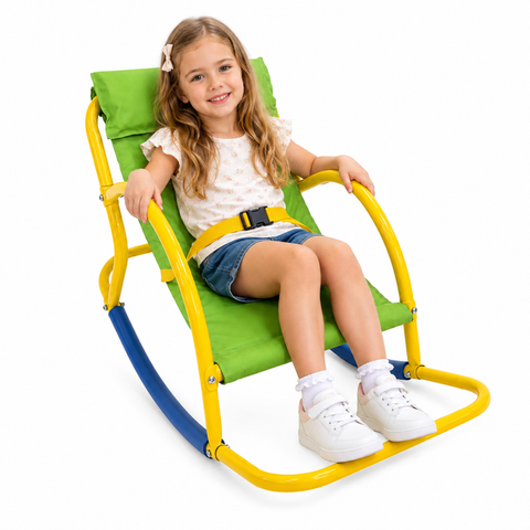 Image of PLATPORTS Big Recliner Chair Oversized - Living Room Chairs - Kids Saucer Chair Seesaw
