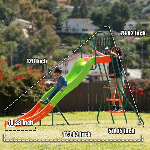 Image of PLATPORTS Kids 10ft Slide - Playground Sets for Backyards for Ages 4-8