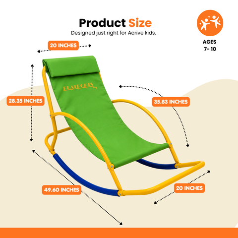 Image of PLATPORTS Rocking Chair Seesaw Extra Large – Sensory Balance Chair for Kids, Indoor Outdoor Rocker for Autism, ADHD, Focus & Relaxation
