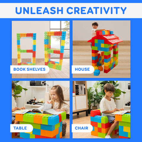 Image of Massbricks Jumbo Plastic Building Blocks 86 Pieces
