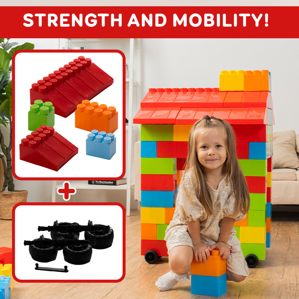 Massbricks Jumbo Plastic Building Blocks 86 Pieces