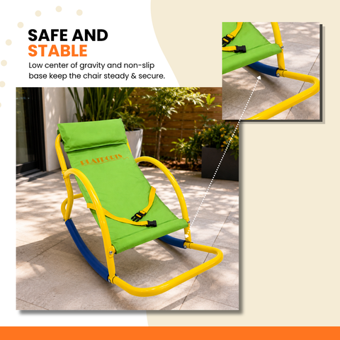 Image of PLATPORTS Big Recliner Chair Oversized - Living Room Chairs - Kids Saucer Chair Seesaw
