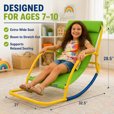 Image of PLATPORTS Rocking Chair Seesaw Extra Large – Sensory Balance Chair for Kids, Indoor Outdoor Rocker for Autism, ADHD, Focus & Relaxation