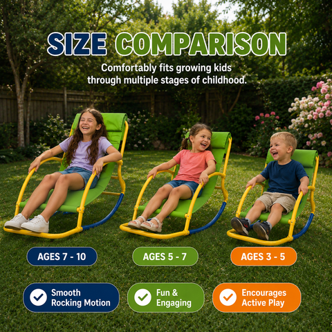 Image of PLATPORTS Rocking Chair Seesaw Extra Large – Sensory Balance Chair for Kids, Indoor Outdoor Rocker for Autism, ADHD, Focus & Relaxation