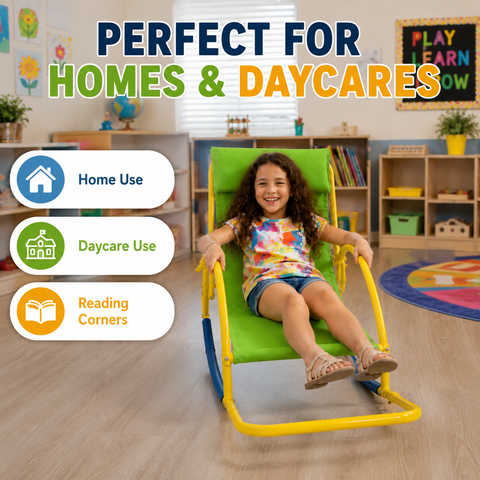 Image of PLATPORTS Rocking Chair Seesaw Extra Large – Sensory Balance Chair for Kids, Indoor Outdoor Rocker for Autism, ADHD, Focus & Relaxation