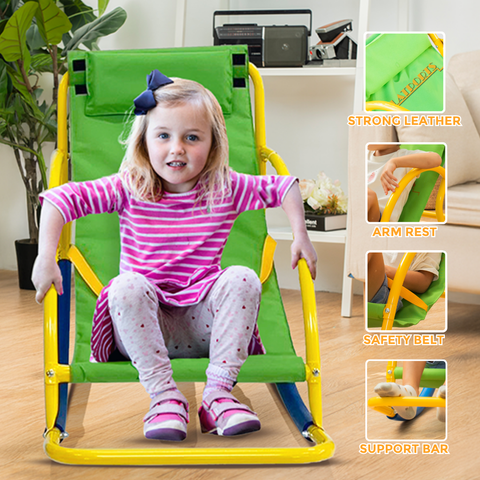 Image of PLATPORTS Big Recliner Chair Oversized - Living Room Chairs - Kids Saucer Chair Seesaw - Toddler Chaise Lounge Reading Chair - Playground Equipment for Home - Backyard, Daycare