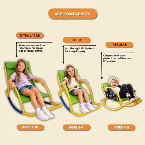 Image of PLATPORTS Big Recliner Chair Oversized - Living Room Chairs - Kids Saucer Chair Seesaw