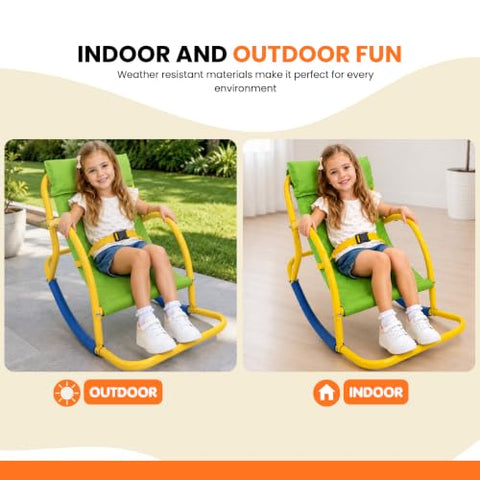 Image of PLATPORTS Big Recliner Chair Oversized - Living Room Chairs - Kids Saucer Chair Seesaw