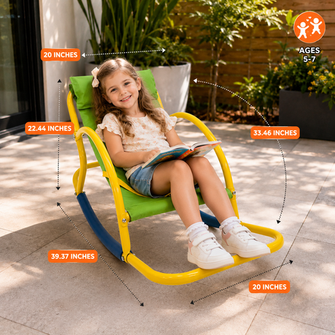 Image of PLATPORTS Big Recliner Chair Oversized - Living Room Chairs - Kids Saucer Chair Seesaw