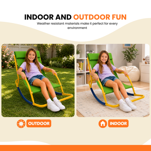 Image of PLATPORTS Rocking Chair Seesaw Extra Large – Sensory Balance Chair for Kids, Indoor Outdoor Rocker for Autism, ADHD, Focus & Relaxation