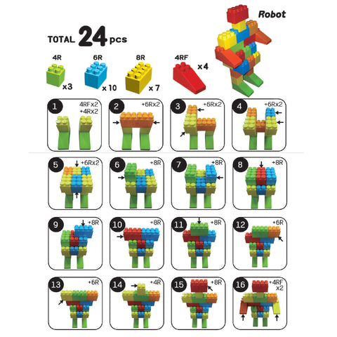 Image of MassBricks Large Blocks for Toddlers 48 pieces