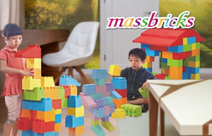 Massbricks Jumbo Plastic Building Blocks 86 Pieces