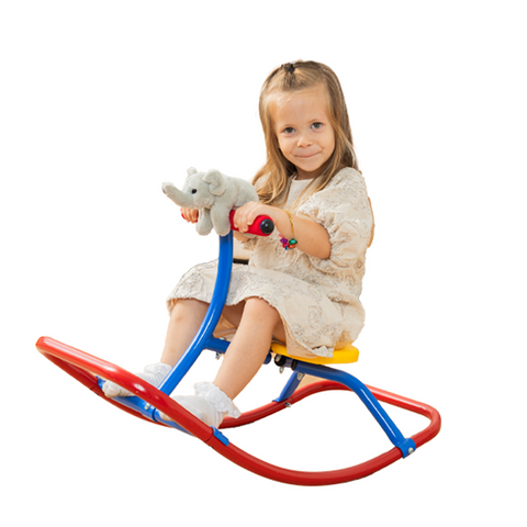 Image of PLATPORTS Kids Indoor Single Rocking Seesaw, Safety-Stable Wide Base Rocker for Ages 3 4 5 6