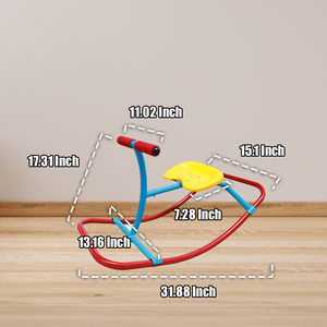 PLATPORTS Kids Indoor Single Rocking Seesaw, Safety-Stable Wide Base Rocker for Ages 3 4 5 6