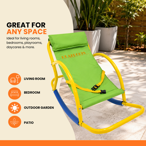 Image of PLATPORTS Big Recliner Chair Oversized - Living Room Chairs - Kids Saucer Chair Seesaw