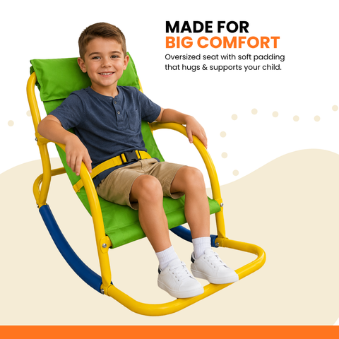 Image of PLATPORTS Big Recliner Chair Oversized - Living Room Chairs - Kids Saucer Chair Seesaw