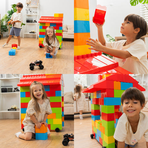 Image of Massbricks Jumbo Plastic Building Blocks 86 Pieces