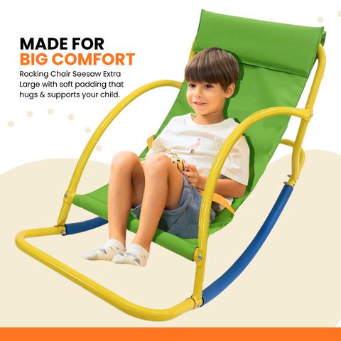 Image of PLATPORTS Rocking Chair Seesaw Extra Large – Sensory Balance Chair for Kids, Indoor Outdoor Rocker for Autism, ADHD, Focus & Relaxation