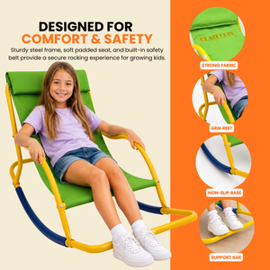 PLATPORTS Rocking Chair Seesaw Extra Large – Sensory Balance Chair for Kids, Indoor Outdoor Rocker for Autism, ADHD, Focus & Relaxation