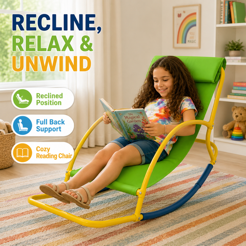 Image of PLATPORTS Rocking Chair Seesaw Extra Large – Sensory Balance Chair for Kids, Indoor Outdoor Rocker for Autism, ADHD, Focus & Relaxation