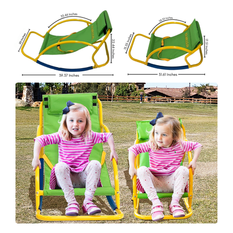 Image of PLATPORTS Big Recliner Chair Oversized - Living Room Chairs - Kids Saucer Chair Seesaw - Toddler Chaise Lounge Reading Chair - Playground Equipment for Home - Backyard, Daycare