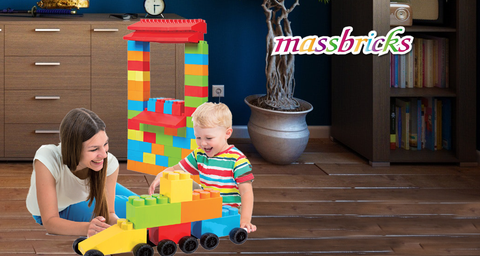 Image of MassBricks Large Blocks for Toddlers 48 pieces