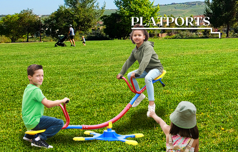 Image of PLATPORTS Kids 360 Degrees Playground Seesaw